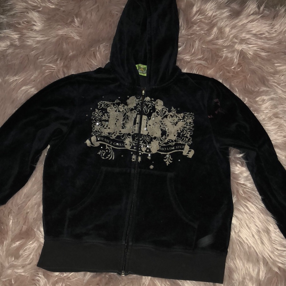 Kids large juicy couture zip up adult xs
